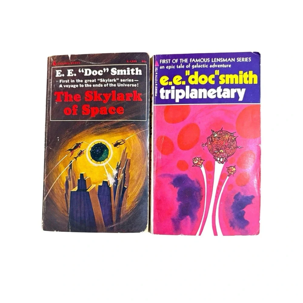 Vintage Lot of 14 E.E. Doc Smith Paperbacks from Lensman & Skylark Series SciFi